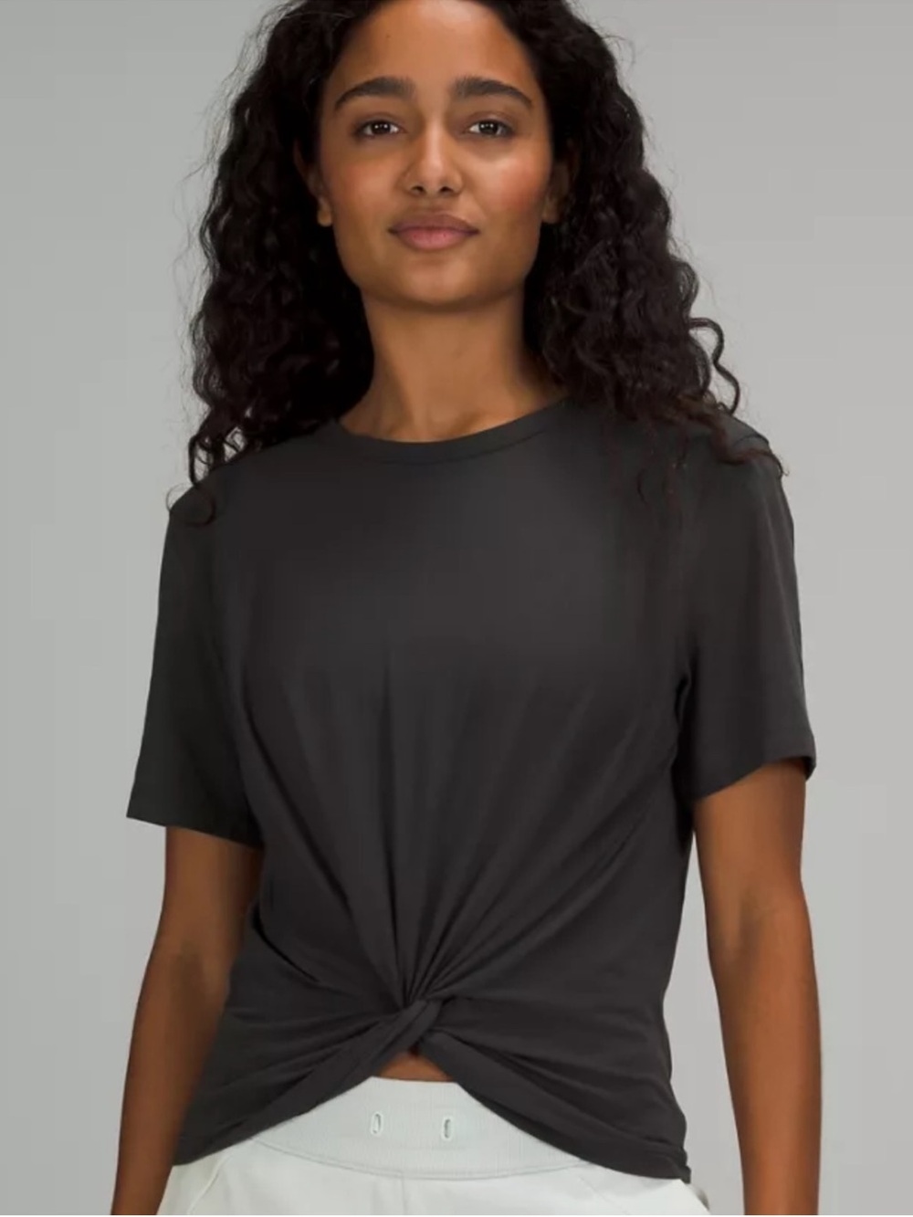 ✨Lululemon Crescent Tee Pima Cotton Knot Front✨